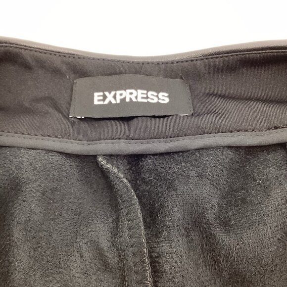NWT Express Women’s High Rise Wide Leg Faux Leather Pants Black Size 6S MSRP $98 - Picture 2 of 10